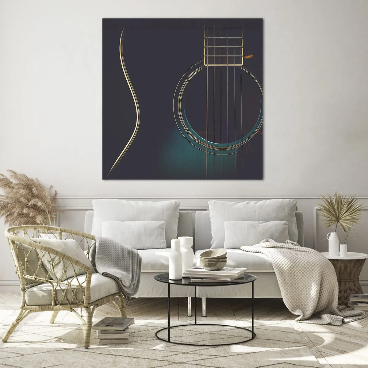 Quadro su vetro - L'attimo prima del suono - 60x60 cm