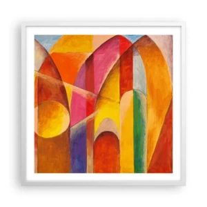 Poster in cornice bianca - La cattedrale del sole - 60x60 cm
