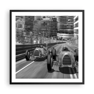 Poster in cornice nera - Tanto tempo fa a Montecarlo - 60x60 cm