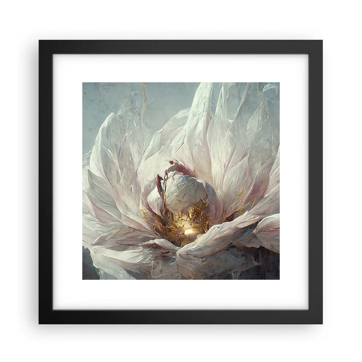 Poster in cornice nera - Fiorisce ogni cento anni - 30x30 cm