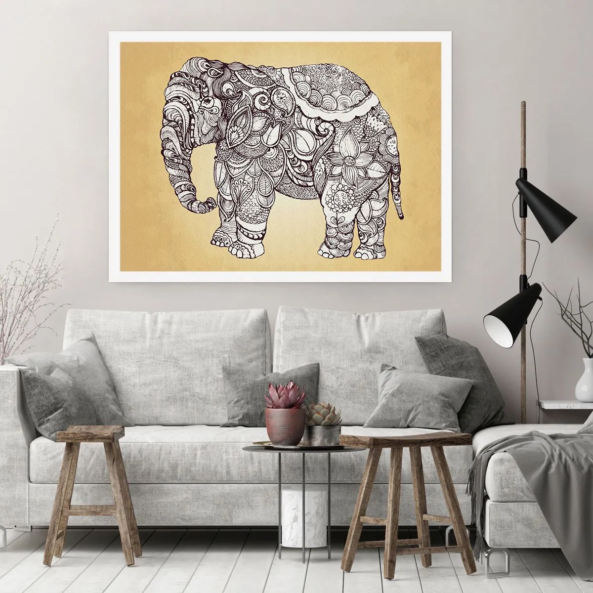 Poster - L'elefante nascosto - 91x61 cm