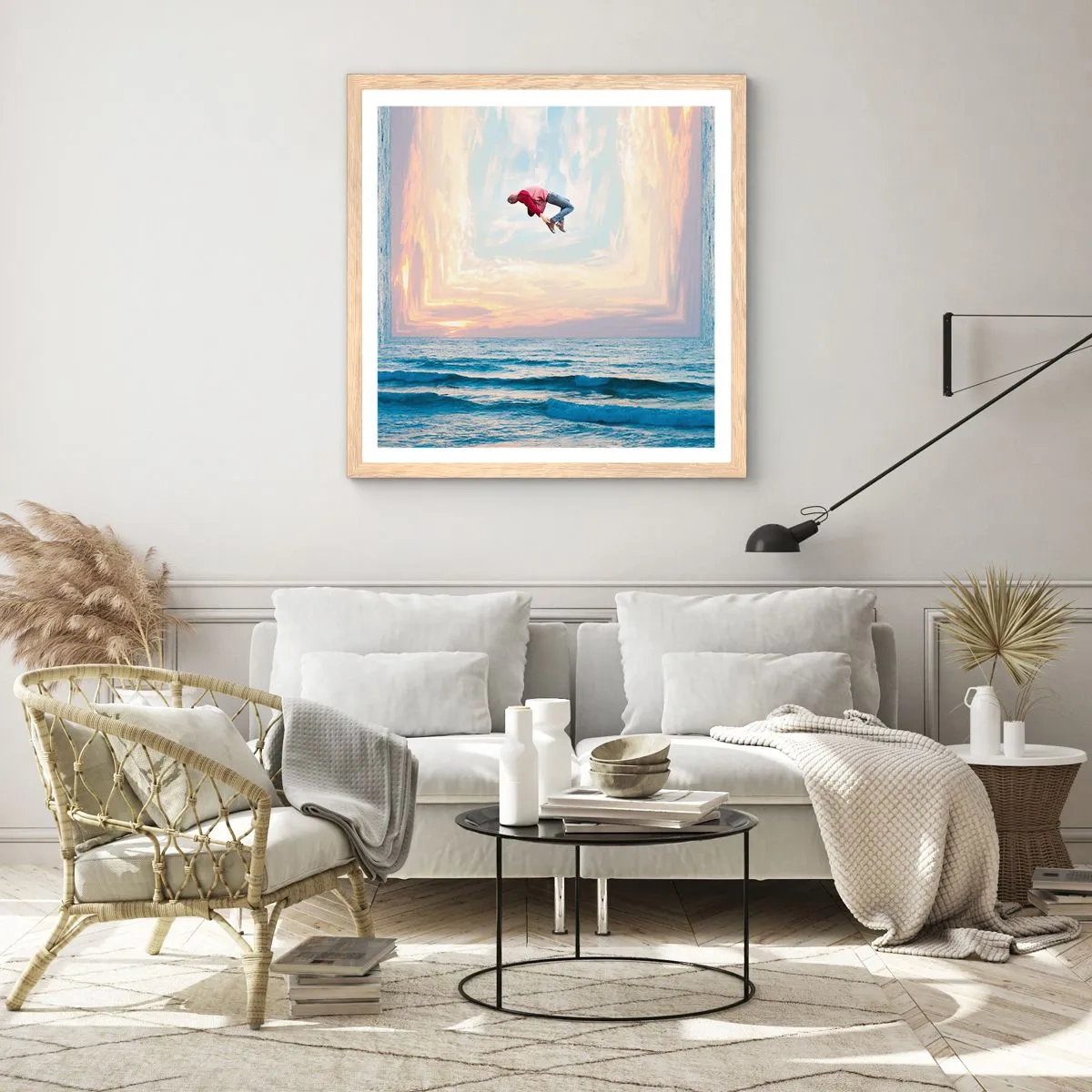 Poster in cornice rovere chiaro - In un'altra dimensione - 30x30 cm