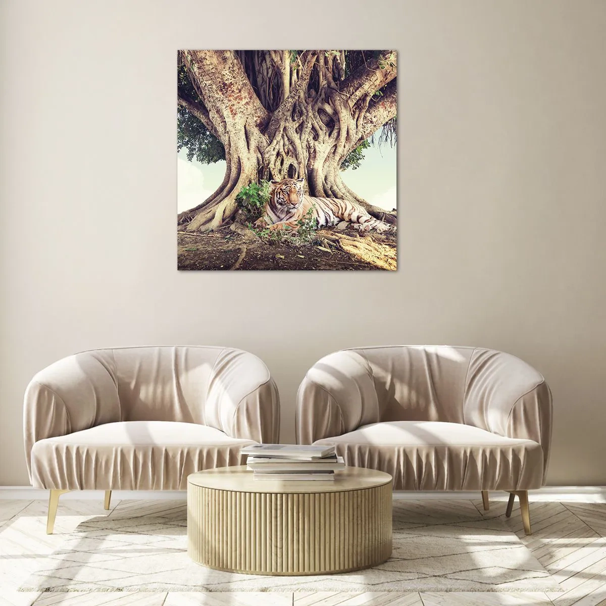 Quadro su vetro - Vista dal Libro della Genesi - 60x60 cm