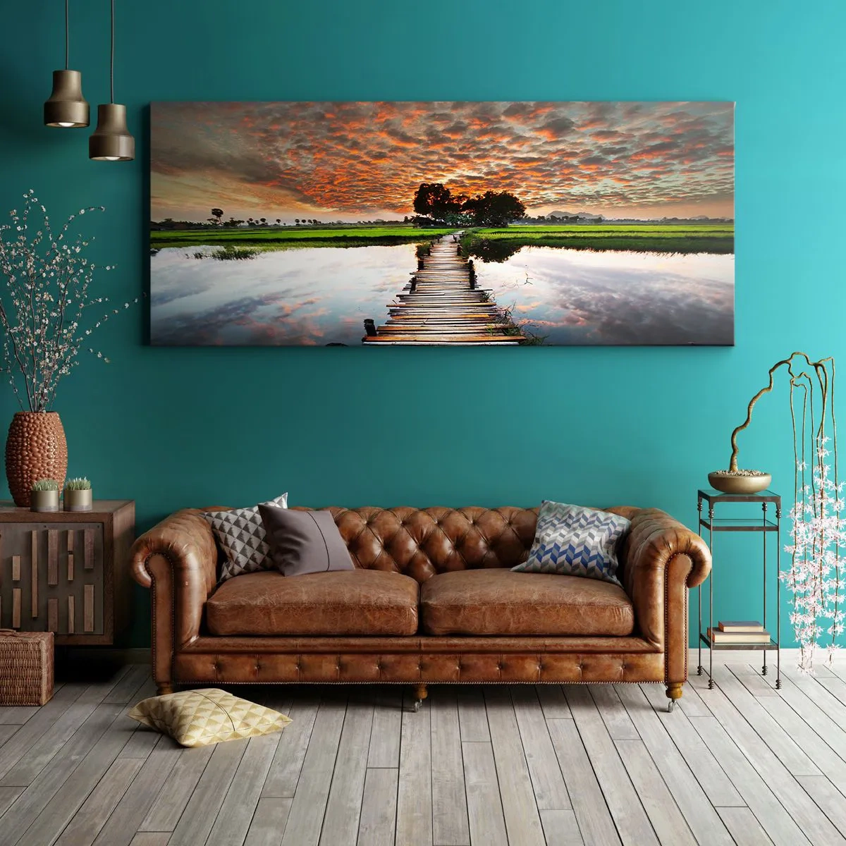 Quadro su tela - Stampe su Tela - Allarga le braccia, respira  - 90x30 cm