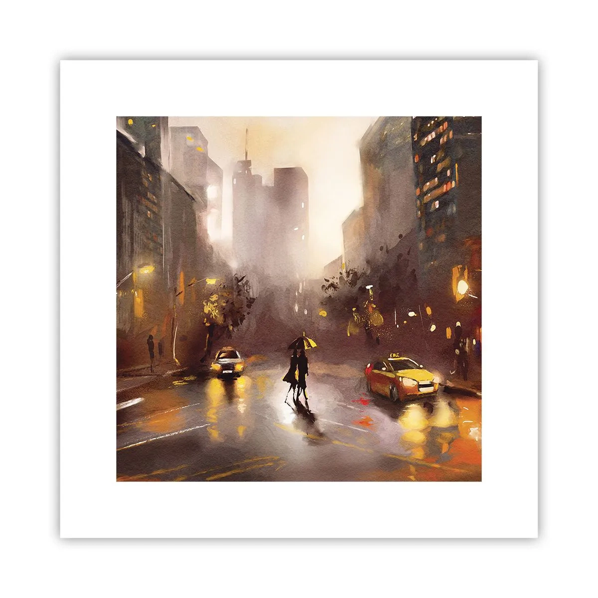 Poster - Nelle luci di New York - 30x30 cm