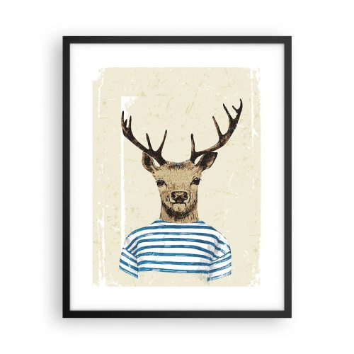 Poster in cornice nera - Mi piacciono le camicie a righe! - 40x50 cm