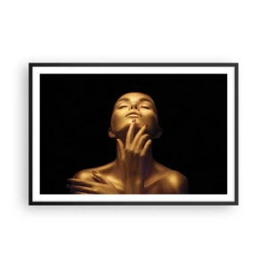 Poster in cornice nera - Come seta d'oro - 91x61 cm