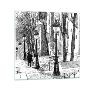 Quadro su vetro - Storia d'amore o racconto di paura? - 30x30 cm