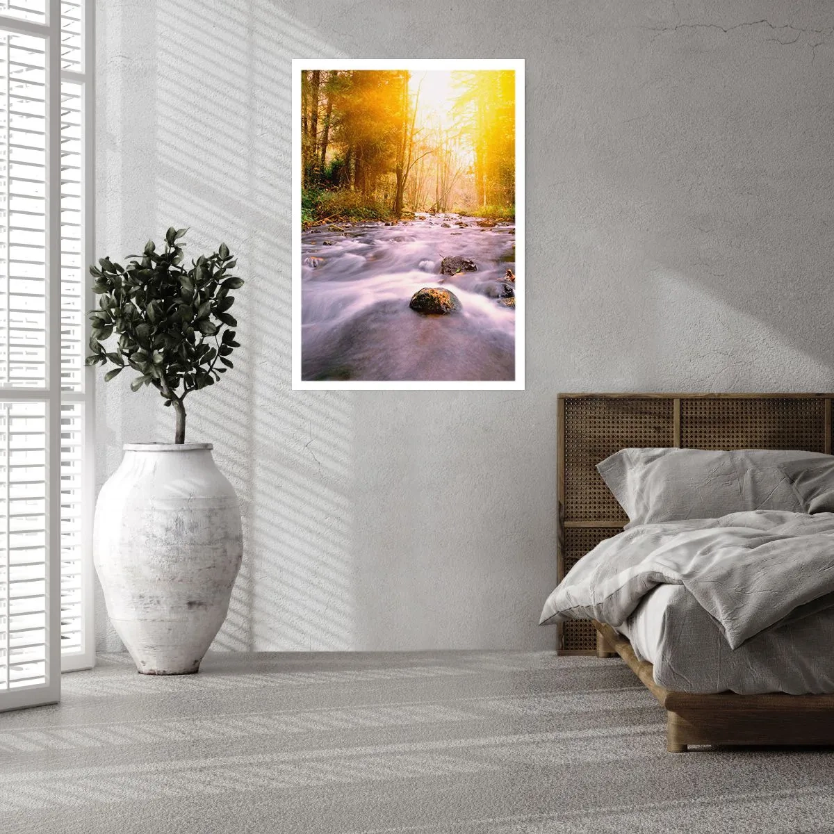 Poster - Malachite in cornice oro-argento - 40x50 cm