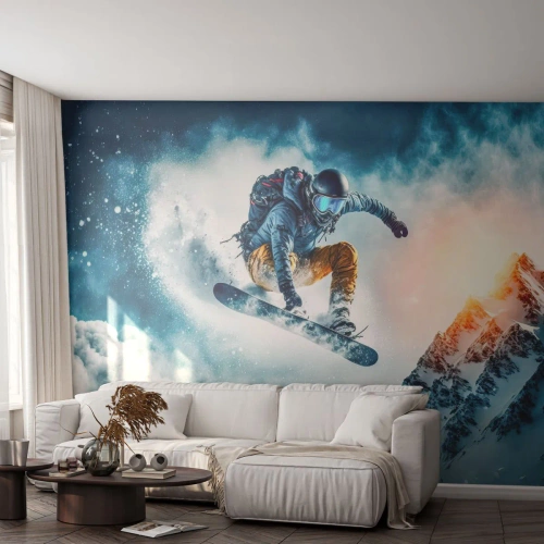 Fotomurali Premium Canvas - Emozioni estreme - Snowboard, Sport, Inverno - 450x315 cm