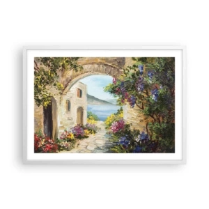 Poster in cornice bianca - La bellezza della provincia costiera - 70x50 cm