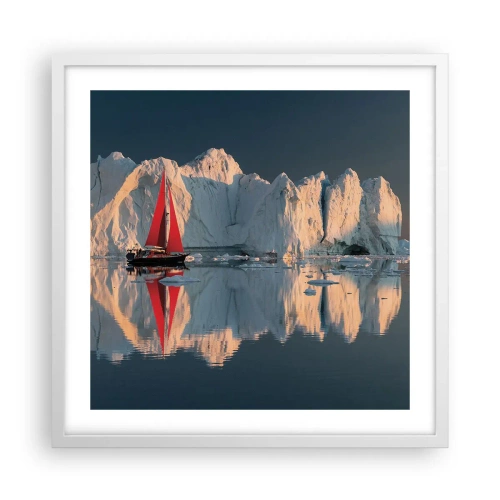 Poster in cornice bianca - Ai confini del mondo - 50x50 cm