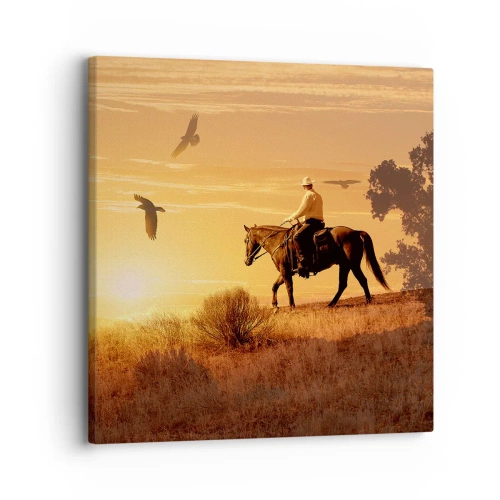 Quadro su tela - Stampe su Tela - Da solo nella prateria - 30x30 cm