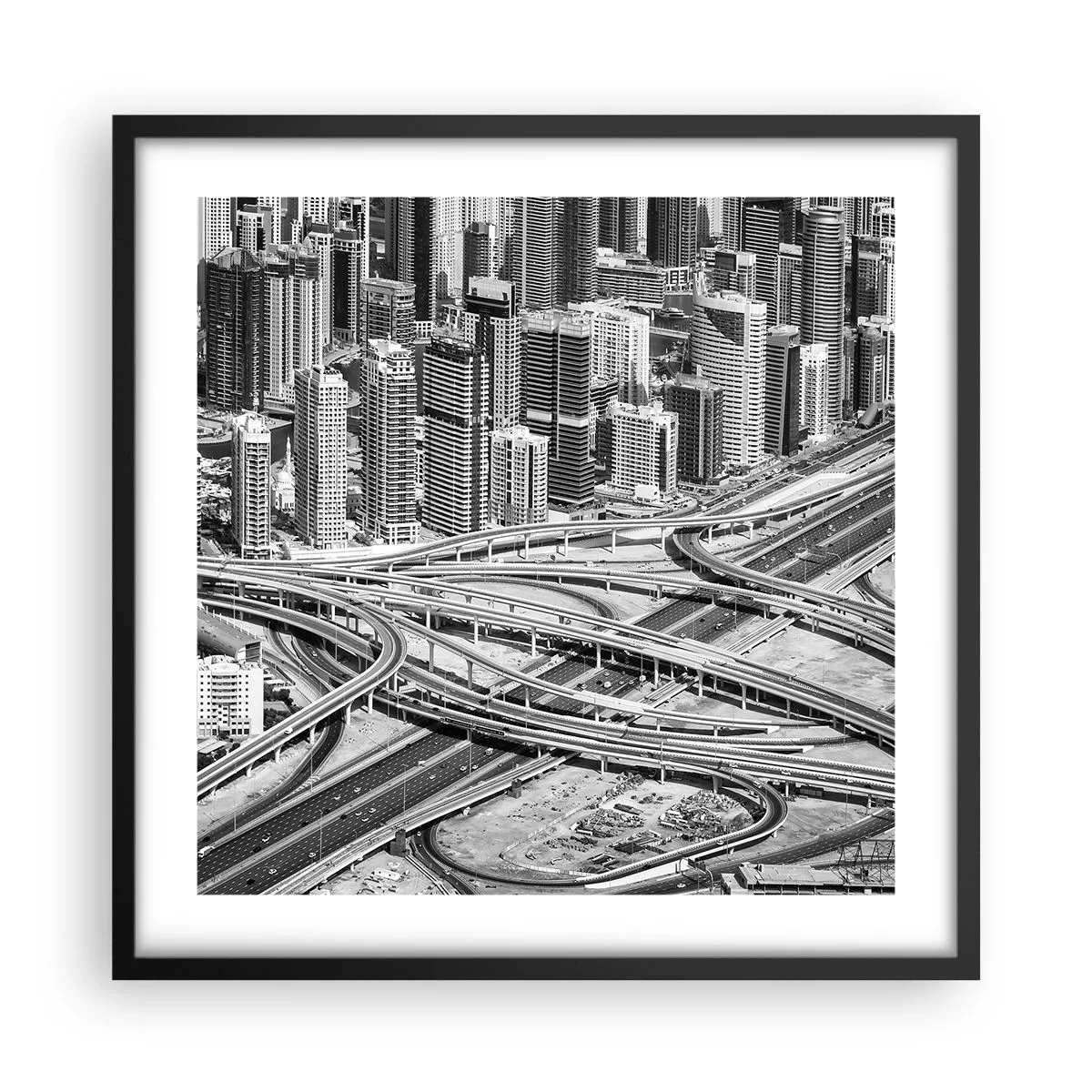 Poster in cornice nera - Dubai - città impossibile - 50x50 cm