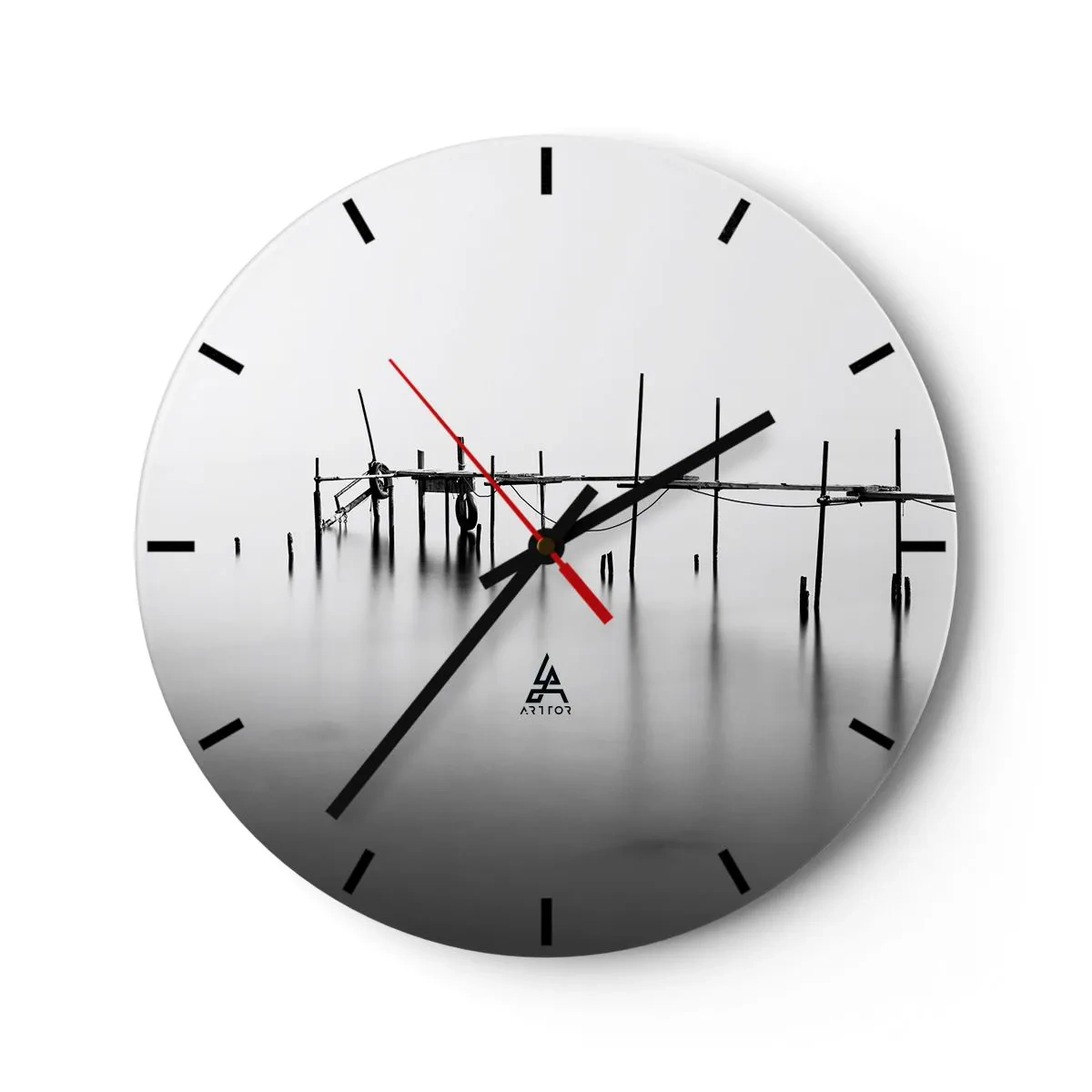 Orologio da parete - Orologio in Vetro - E se la luce non c'è? - 40x40 cm