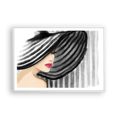 Poster in cornice bianca - Dove trovarti? - 100x70 cm