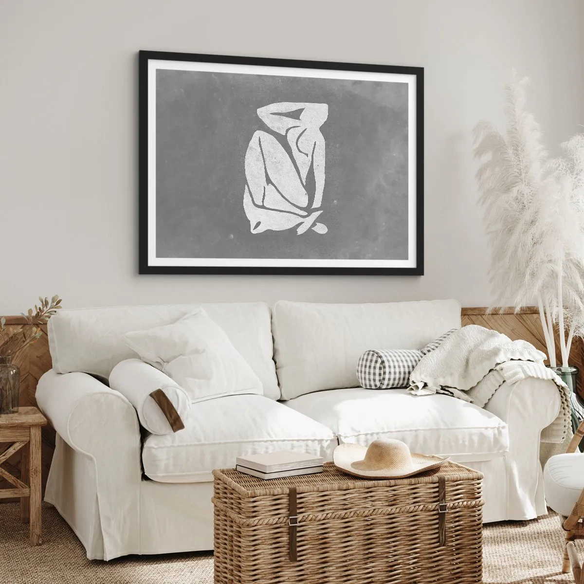 Poster in cornice nera - Pensierosa - 91x61 cm