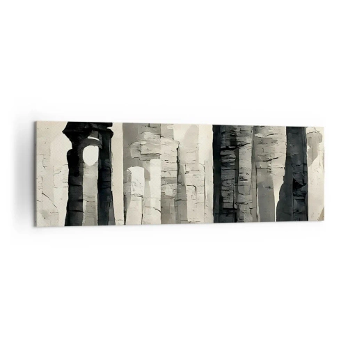 Quadro su tela - Stampe su Tela - Colonne storiche in un ambiente monocromatico suggestivo - 160x50cm - La maestà dell'antichità - Decorazione murale moderna per soggiorno e camera da letto ARTTOR