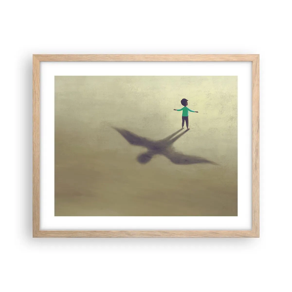 Poster in cornice rovere chiaro - Eroe del futuro - 50x40 cm