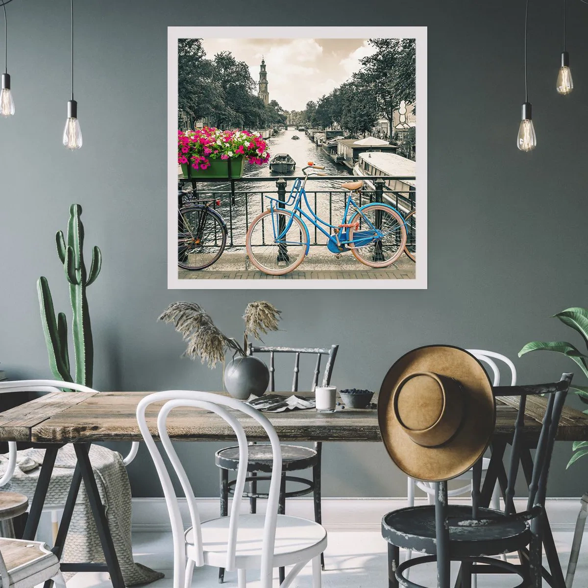 Poster - I colori delle strade di Amsterdam - 30x30 cm