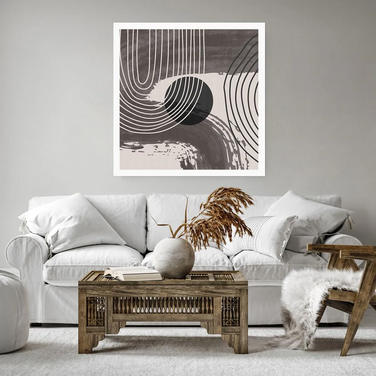 Poster - L'ovale vittorioso - 60x60 cm