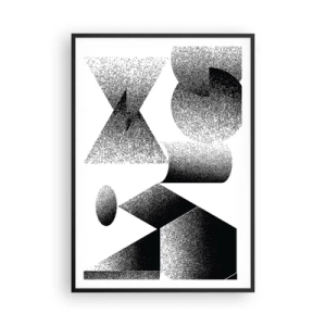 Poster in cornice nera - Angoli e ovali - 70x100 cm