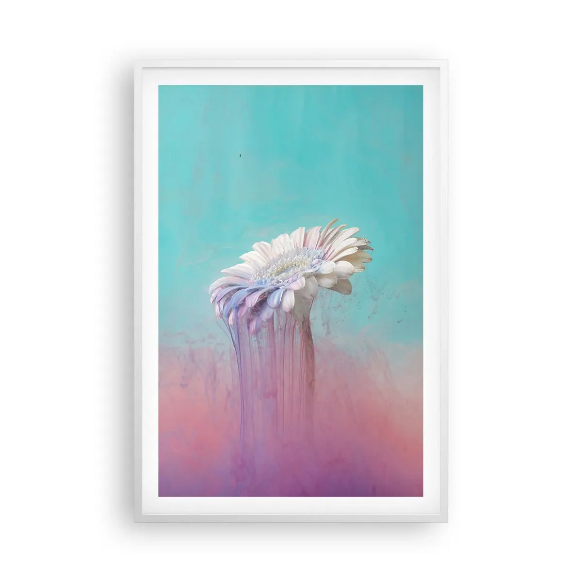Poster in cornice bianca - L'aldilà dei fiori - 61x91 cm