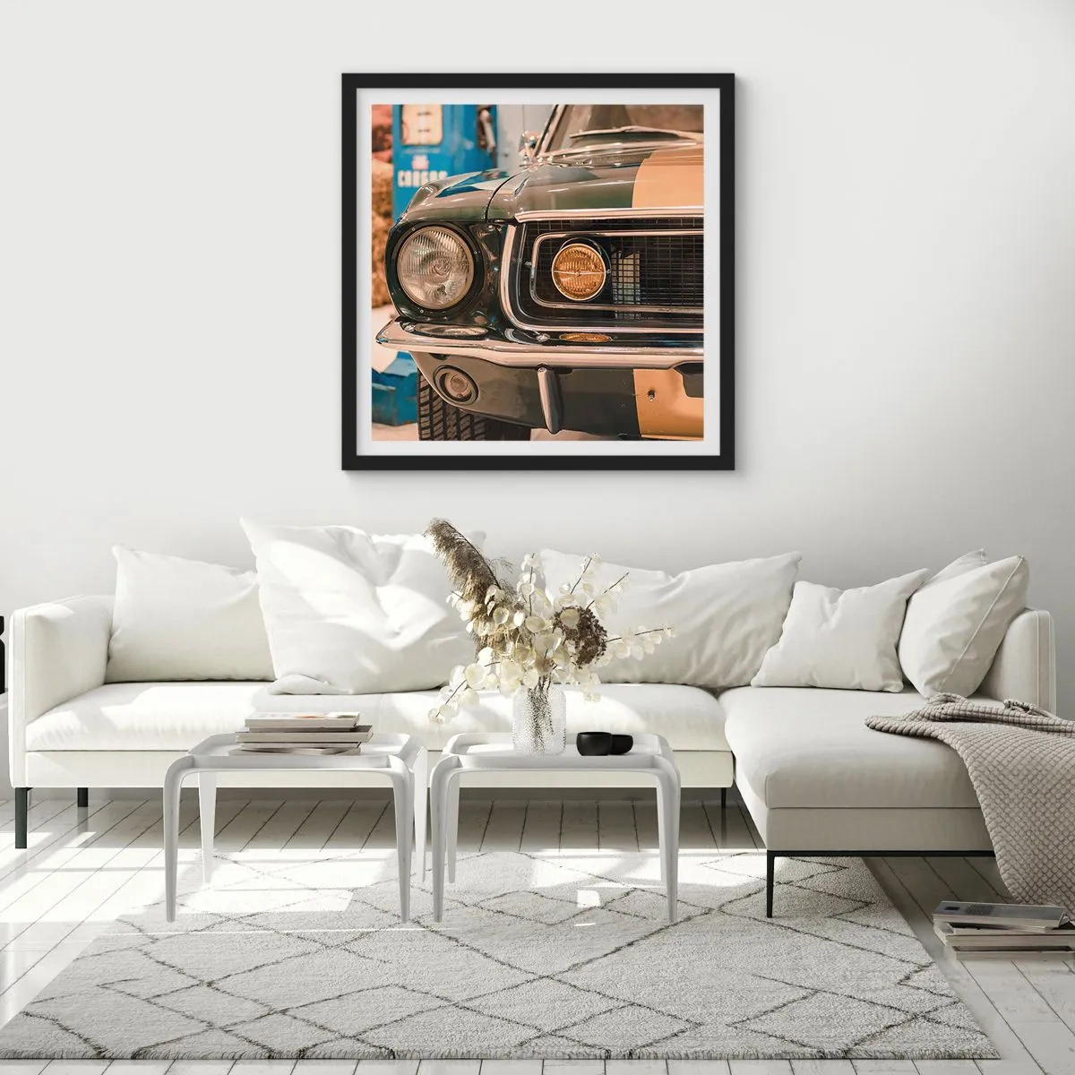 Poster in cornice nera - Incontro con la leggenda - 40x40 cm