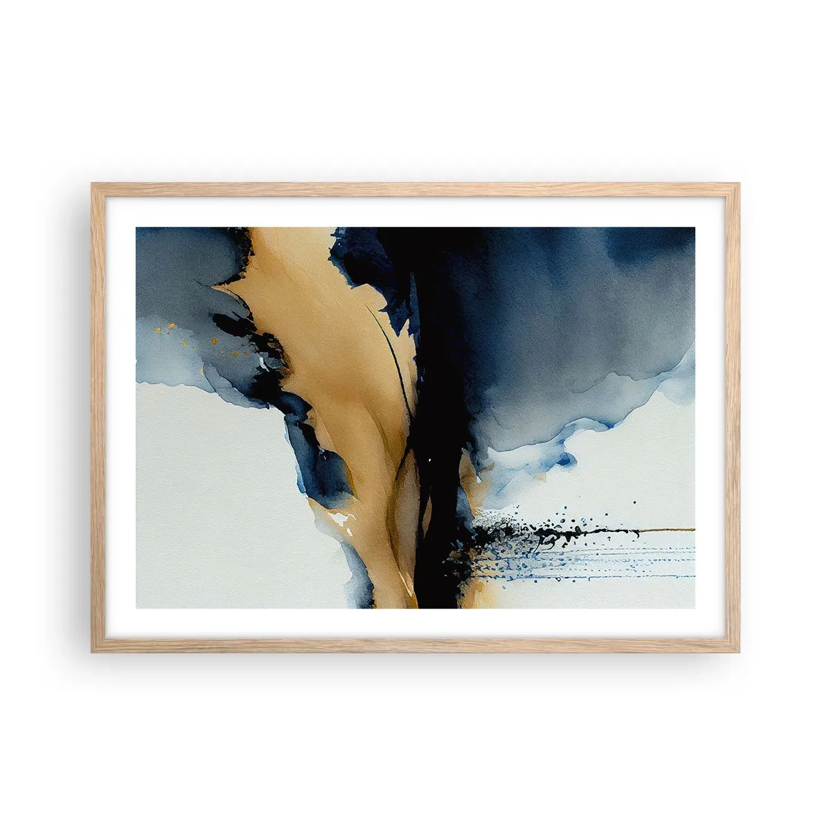 Poster in cornice rovere chiaro - Dietro la cortina - 70x50 cm