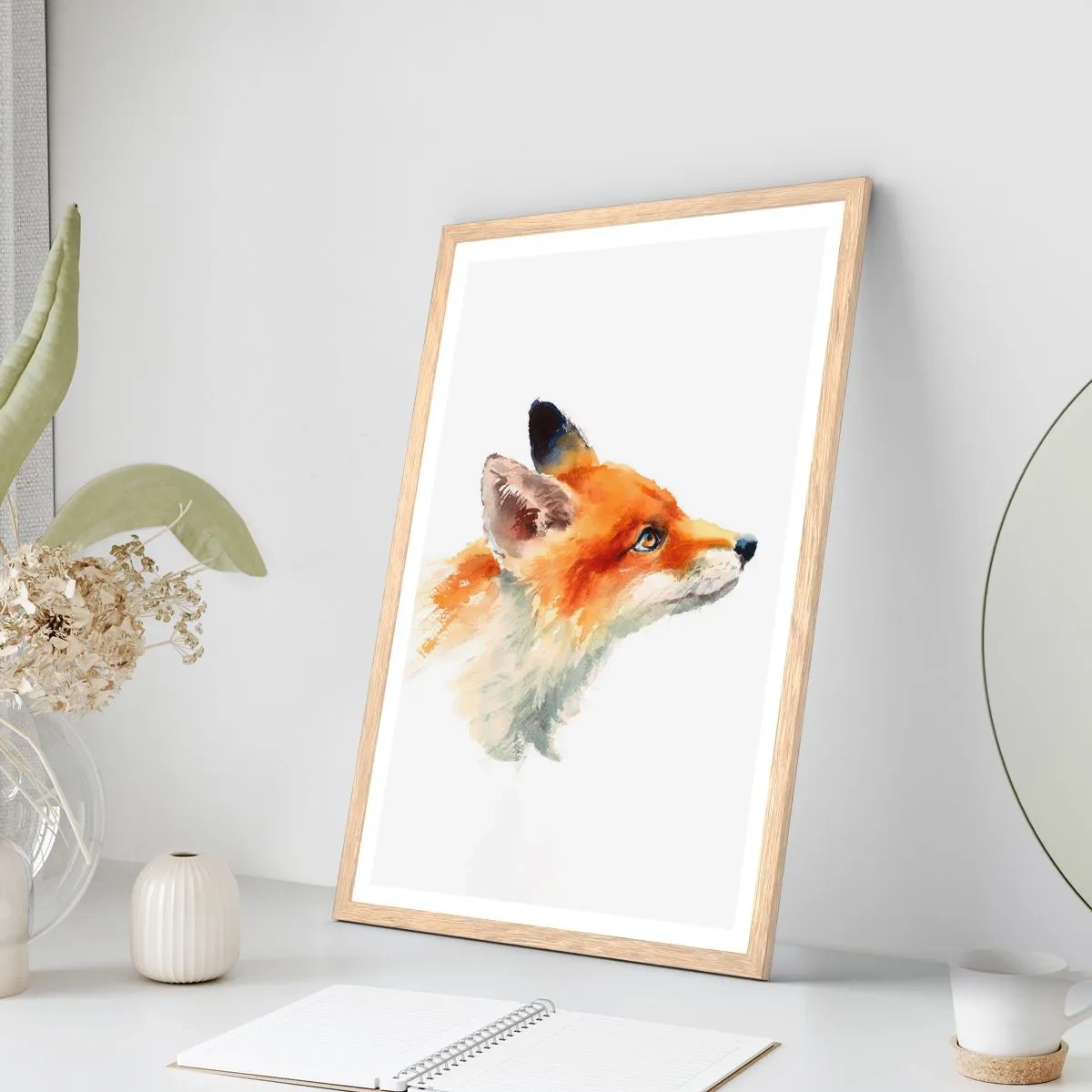 Poster in cornice rovere chiaro - La prudenza non è mai troppa - 30x40 cm