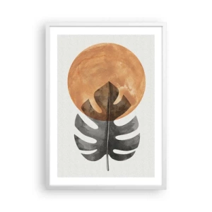 Poster in cornice bianca - Sempre il sole - 50x70 cm