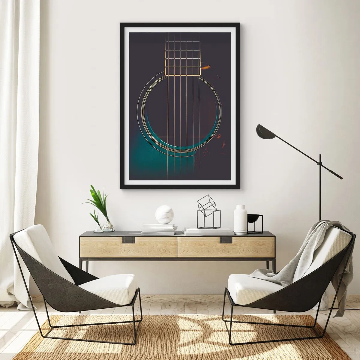 Poster in cornice nera - L'attimo prima del suono - 50x70 cm