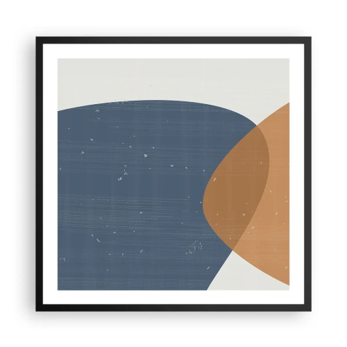 Poster in cornice nera - Ovali e influenze - 60x60 cm
