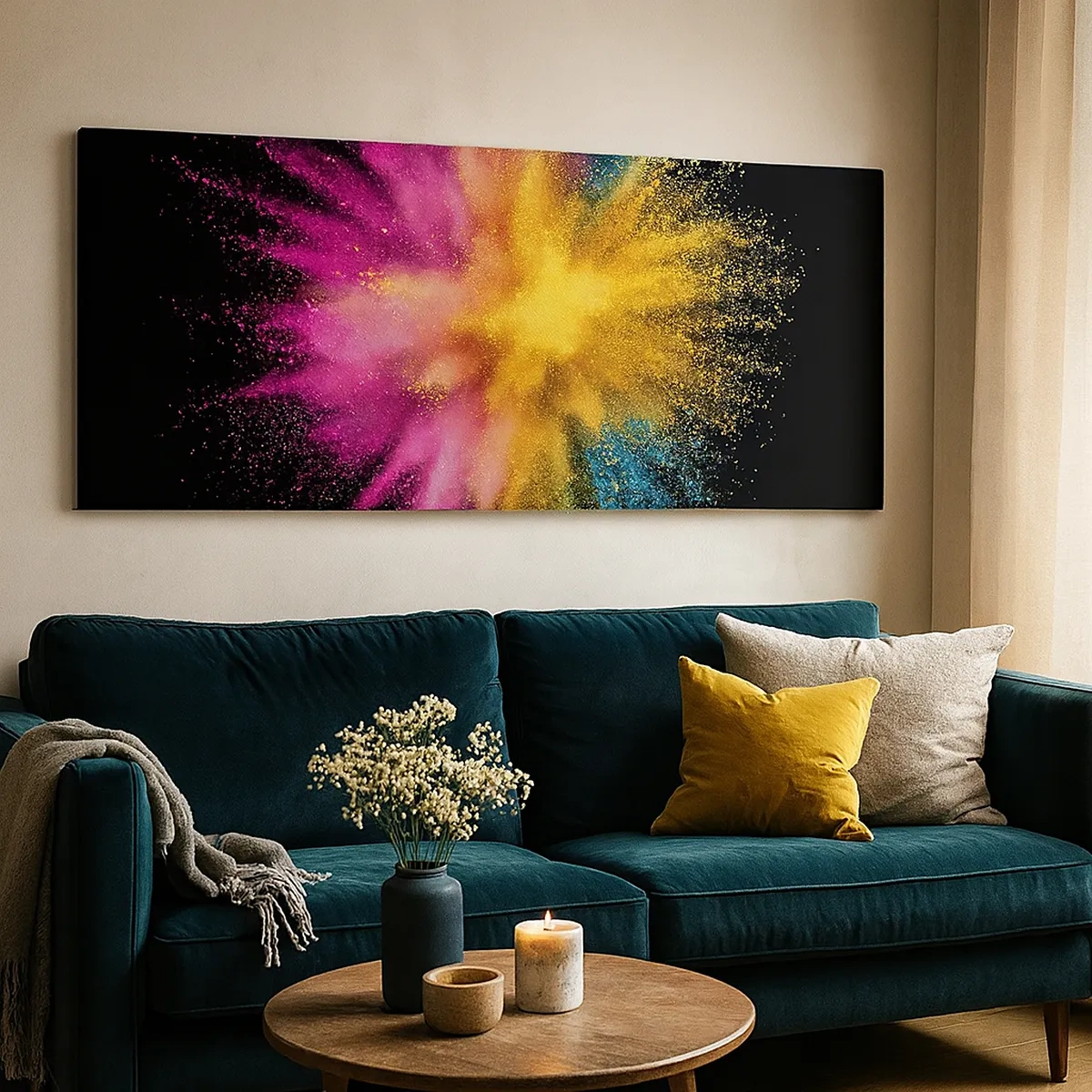 Quadro su tela - Stampe su Tela - La nascita dei colori - 30x30 cm