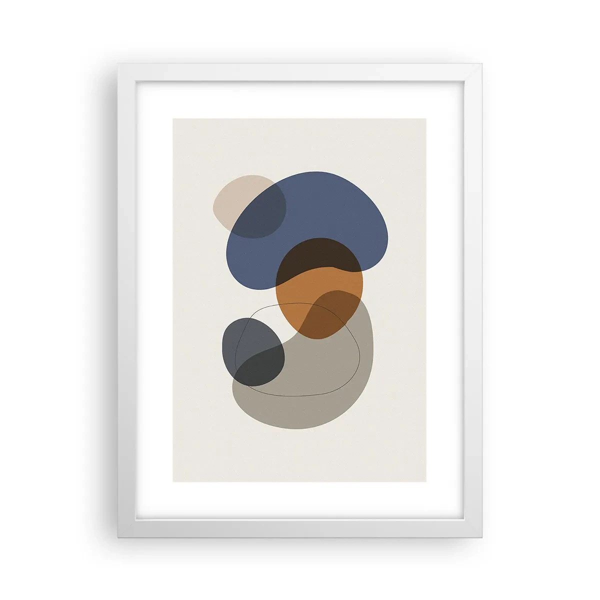 Poster in cornice bianca - Gocce di colore - 30x40 cm