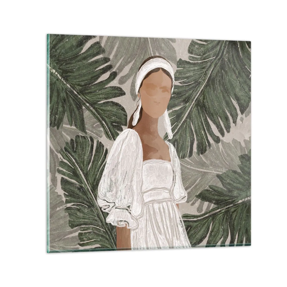 Quadro su vetro - Ritratto esotico - 50x50 cm