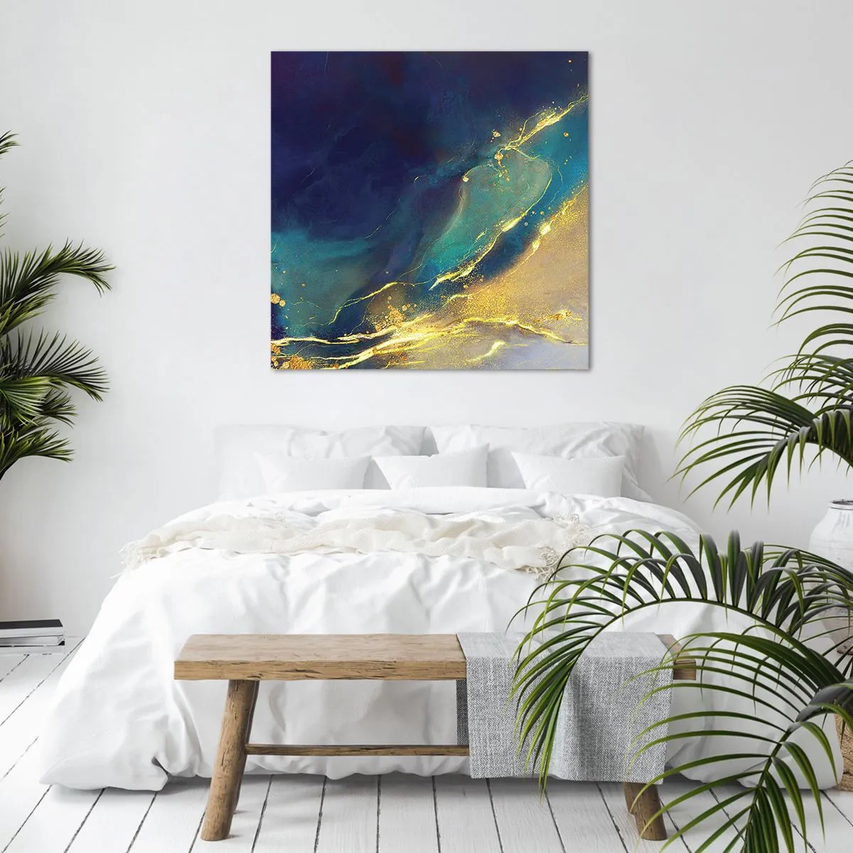 Quadro su tela - Stampe su Tela - La palude dorata - 50x50 cm