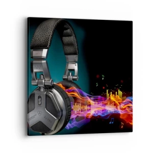 Quadro su tela - Stampe su Tela - Nel fuoco della musica - 40x40 cm