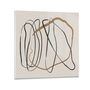 Quadro su vetro - Composizione: danza intricata - 60x60 cm