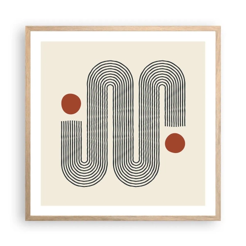 Poster in cornice rovere chiaro - Dall'inizio alla fine - 60x60 cm