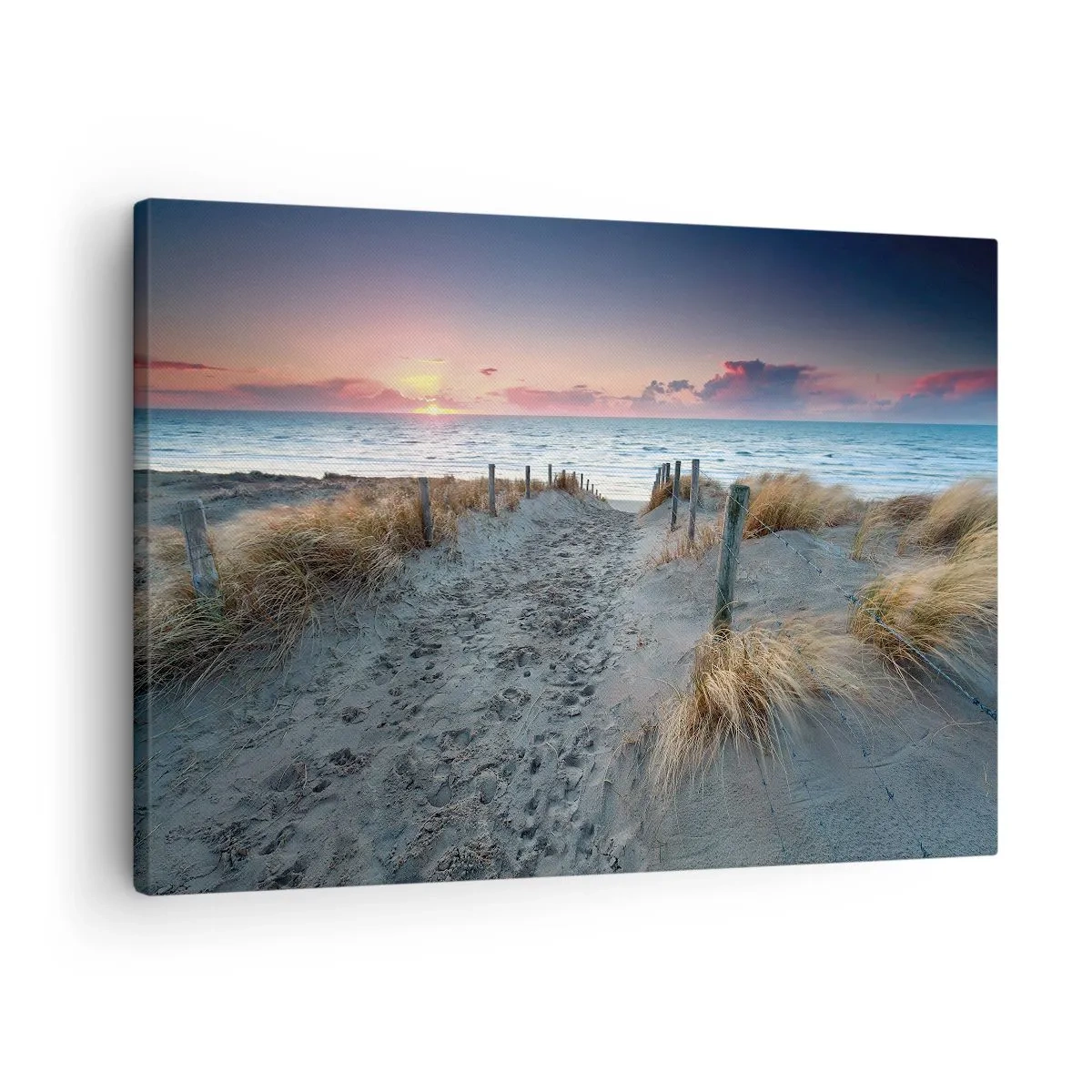 Quadro su tela - Stampe su Tela - Sentiero che porta alla spiaggia al tramonto - 70x50cm - Hai versato un arcobaleno di luce radiosa... - Decorazione murale moderna per soggiorno e camera da letto ARTTOR