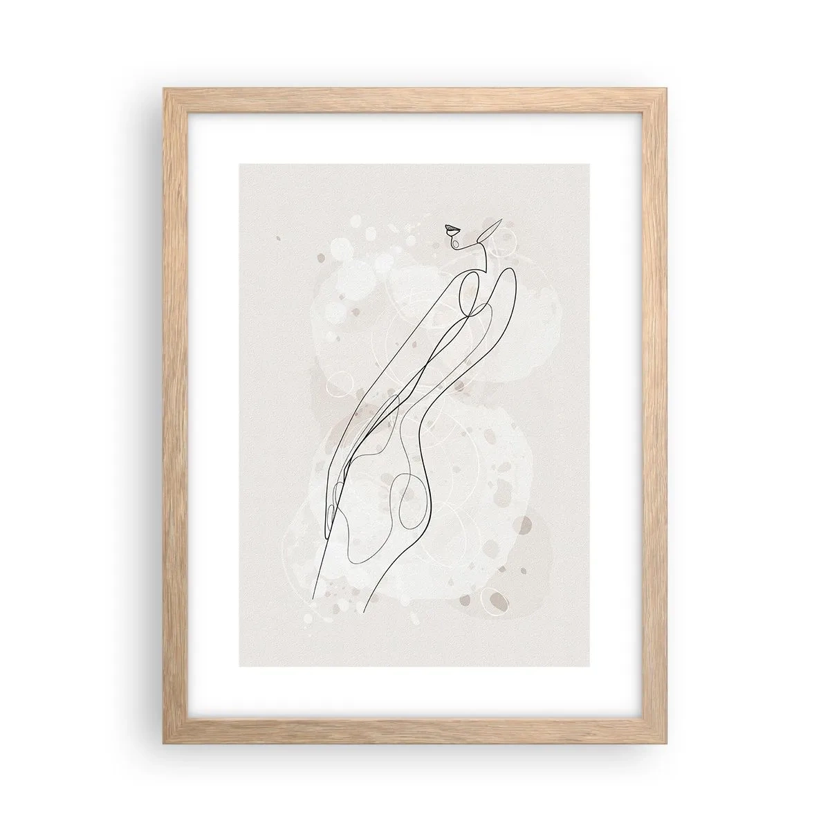 Poster in cornice rovere chiaro - Errando con lo sguardo - 30x40 cm