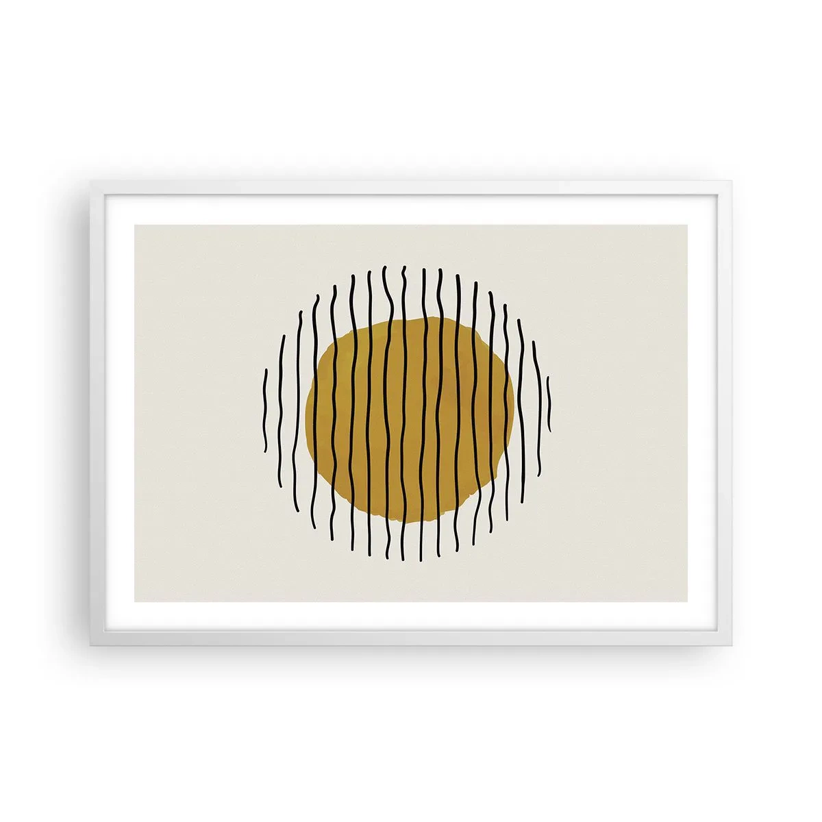 Poster in cornice bianca - Astrazione fremente di calore - 70x50 cm