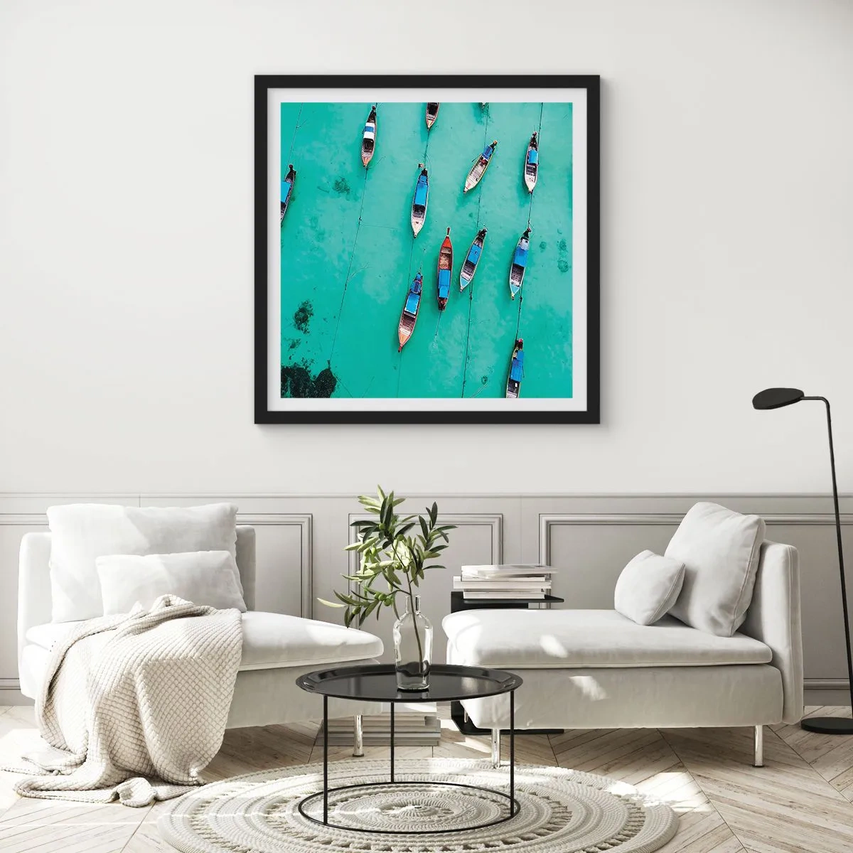 Poster in cornice nera - In gioiosa attesa - 40x40 cm