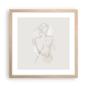 Poster in cornice rovere chiaro - Come uno strumento delicato - 40x40 cm