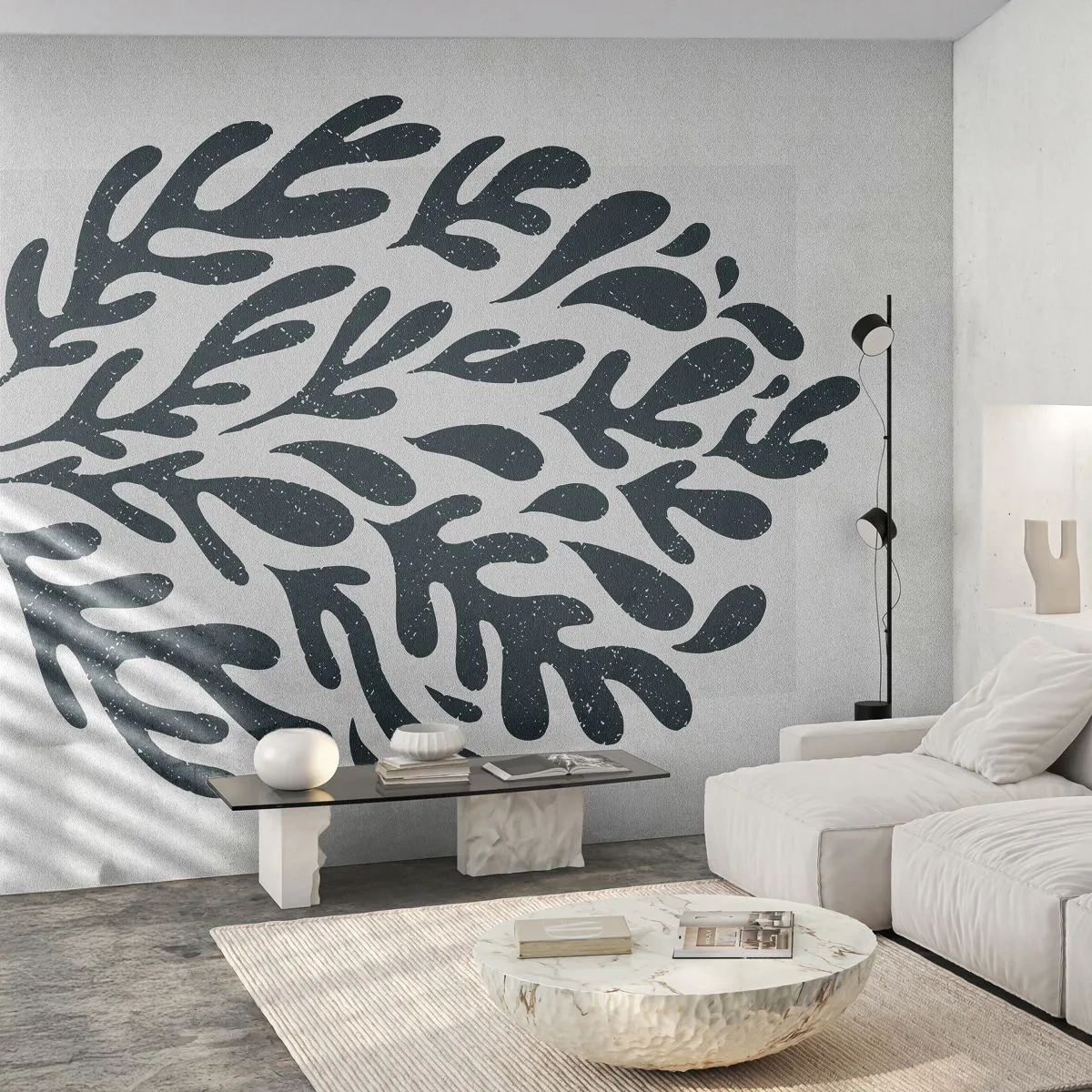 Fotomurali Premium Sand - Forme organiche in stile moderno - 100x70cm - Le forme della natura - Decorazione murale moderna per soggiorno e camera da letto ARTTOR
