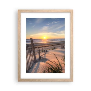 Poster in cornice rovere chiaro - Luci e ombre del vento - 30x40 cm