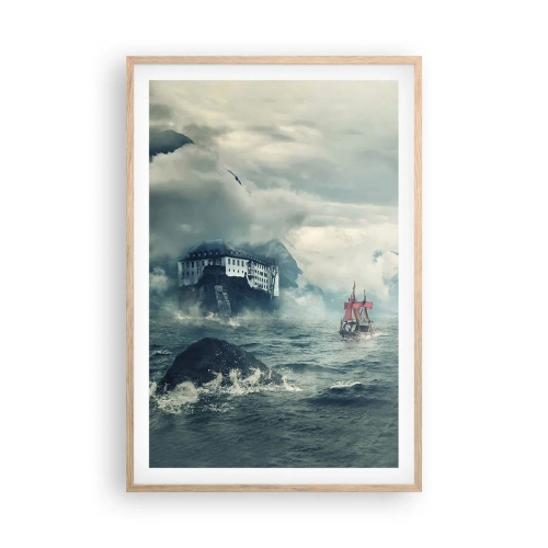 Poster in cornice rovere chiaro - Sulle acque magiche - 61x91 cm