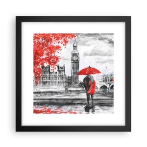 Poster in cornice nera - Innamorati a Londra - 30x30 cm