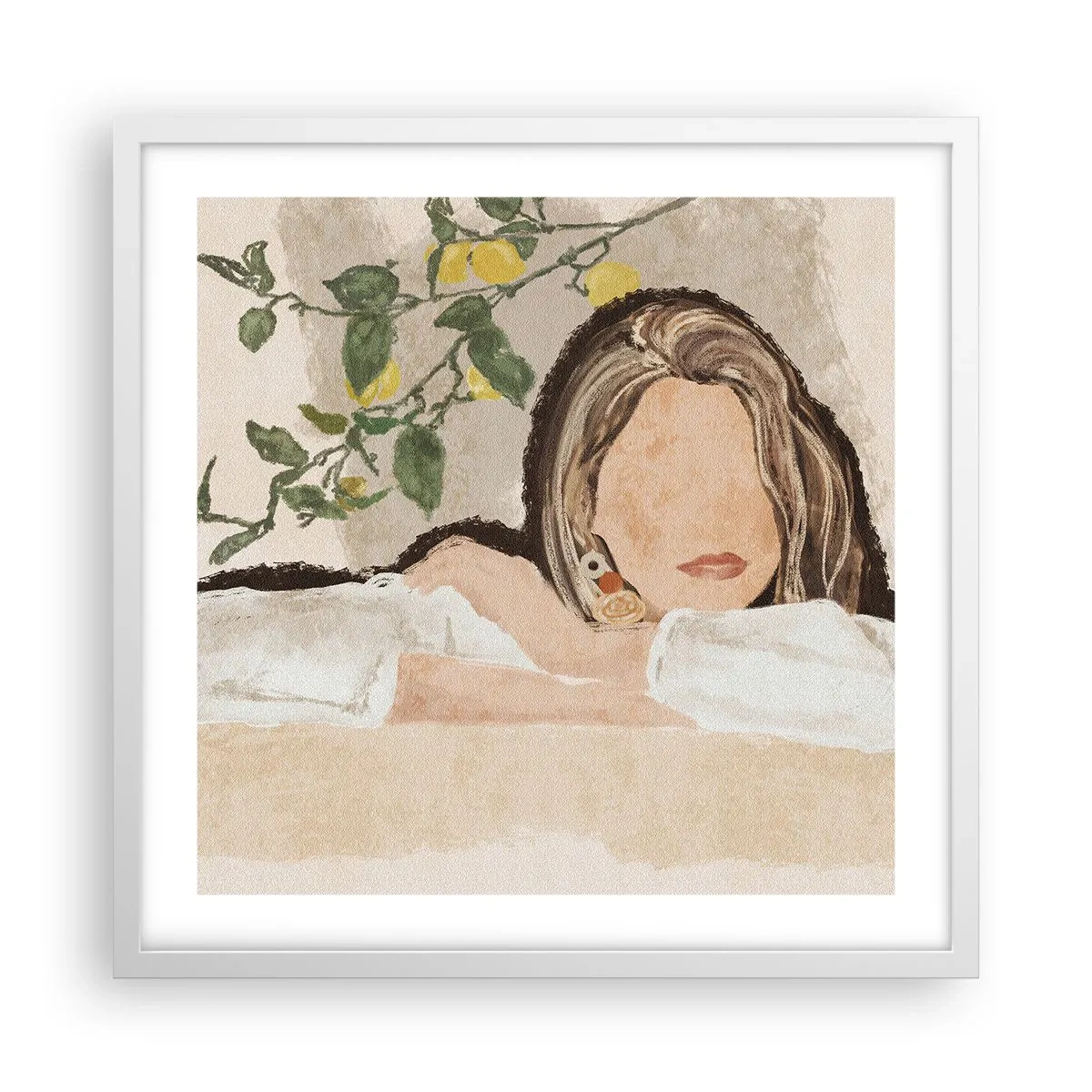 Poster in cornice bianca - Bellezza del sud - 50x50 cm